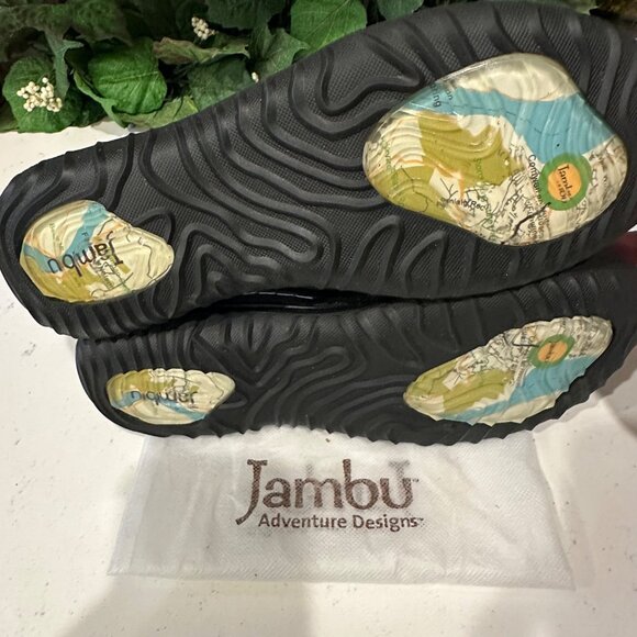 Jambu Womens Pine Adventure Designs Leather & Textile Relax Foam Criss-Cross San - Picture 9 of 12